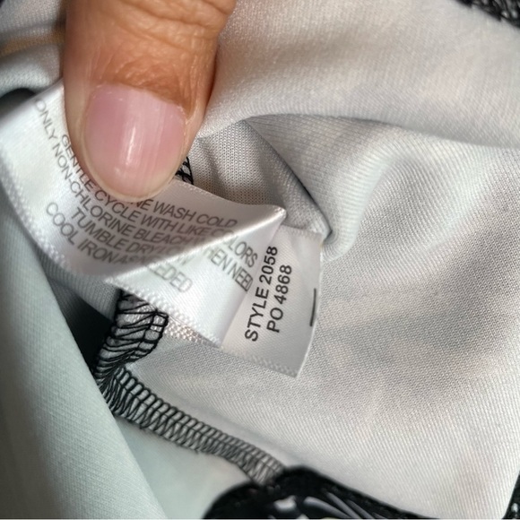 Eloquii Sheath Scuba 3/4 Sleeve Abstract Zig Zag Scribble Print Dress - Picture 7 of 8